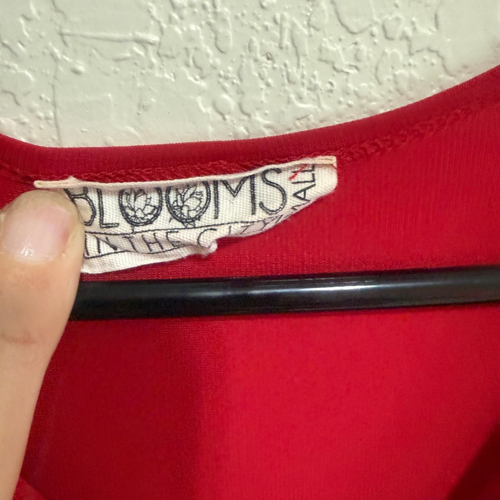 Blooms in the City Red Twist Front High‎ Low Sleeveless Knit Dress Small - Picture 2 of 11